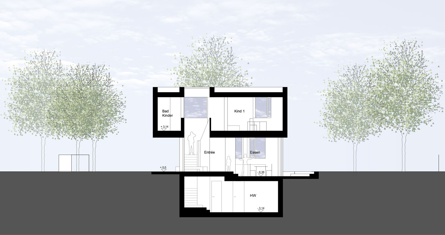 Haus am Stadtrand – Schnitt